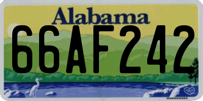 AL license plate 66AF242