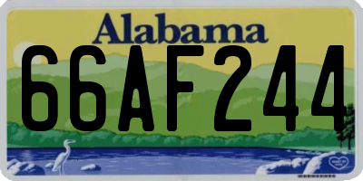 AL license plate 66AF244