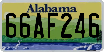 AL license plate 66AF246