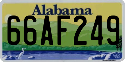 AL license plate 66AF249