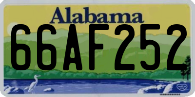 AL license plate 66AF252