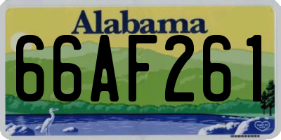 AL license plate 66AF261