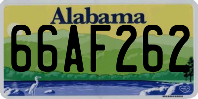 AL license plate 66AF262
