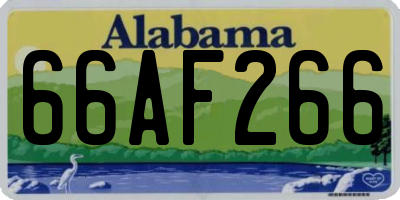 AL license plate 66AF266