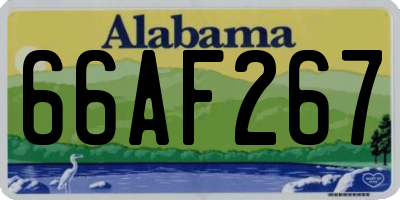 AL license plate 66AF267