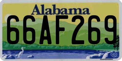 AL license plate 66AF269