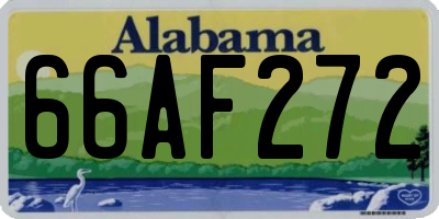 AL license plate 66AF272