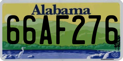 AL license plate 66AF276