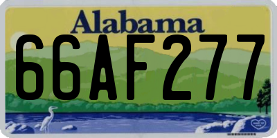 AL license plate 66AF277