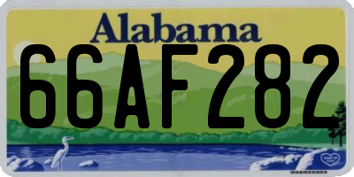 AL license plate 66AF282