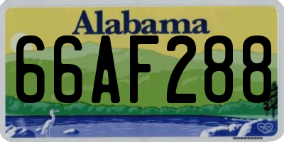 AL license plate 66AF288