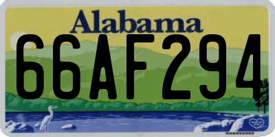 AL license plate 66AF294