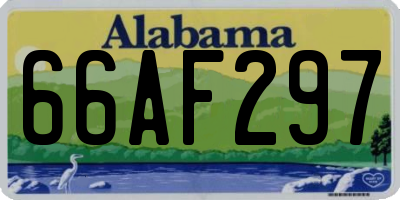 AL license plate 66AF297