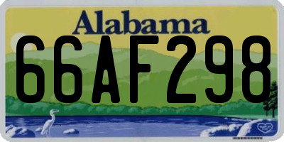 AL license plate 66AF298
