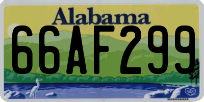 AL license plate 66AF299