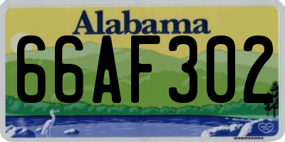 AL license plate 66AF302