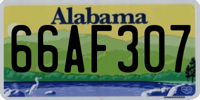 AL license plate 66AF307