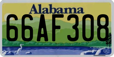 AL license plate 66AF308