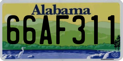 AL license plate 66AF311