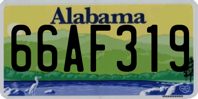 AL license plate 66AF319