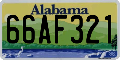 AL license plate 66AF321