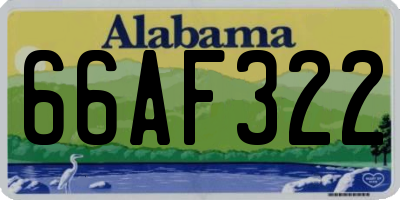 AL license plate 66AF322