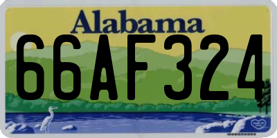 AL license plate 66AF324