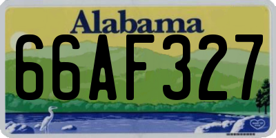 AL license plate 66AF327