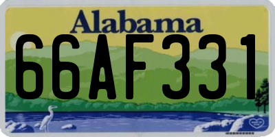 AL license plate 66AF331