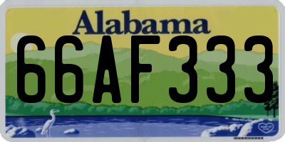 AL license plate 66AF333