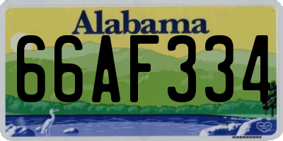 AL license plate 66AF334