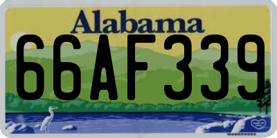 AL license plate 66AF339