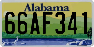 AL license plate 66AF341