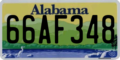 AL license plate 66AF348