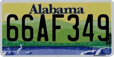 AL license plate 66AF349