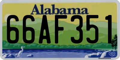 AL license plate 66AF351