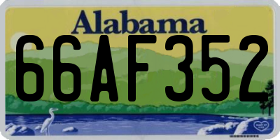 AL license plate 66AF352