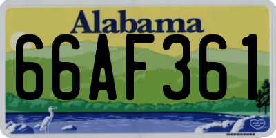 AL license plate 66AF361