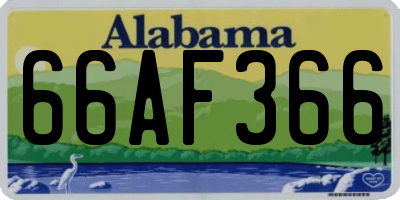 AL license plate 66AF366