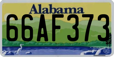 AL license plate 66AF373