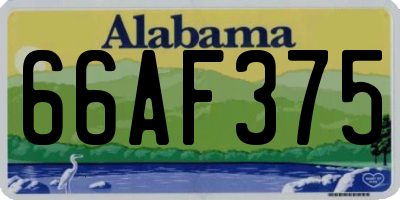AL license plate 66AF375