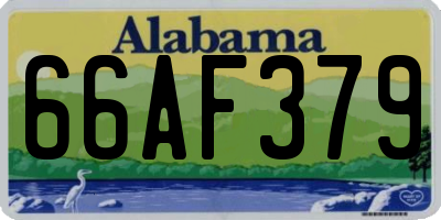 AL license plate 66AF379