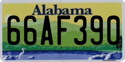 AL license plate 66AF390
