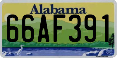 AL license plate 66AF391