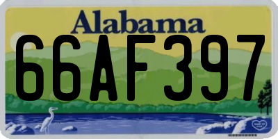 AL license plate 66AF397