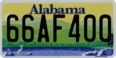 AL license plate 66AF400