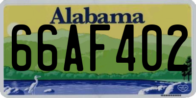AL license plate 66AF402