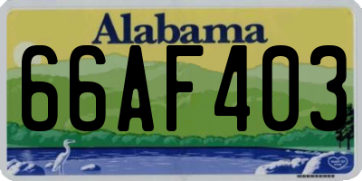 AL license plate 66AF403