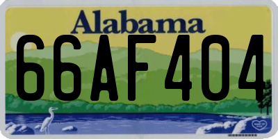AL license plate 66AF404