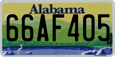 AL license plate 66AF405